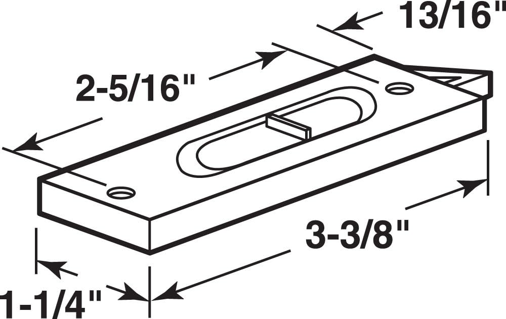 Prime-Line F 2599 – Cerradura de ventana de plástico blanco con pestillo de inclinación con resorte (paquete individual) (paquete de 2)