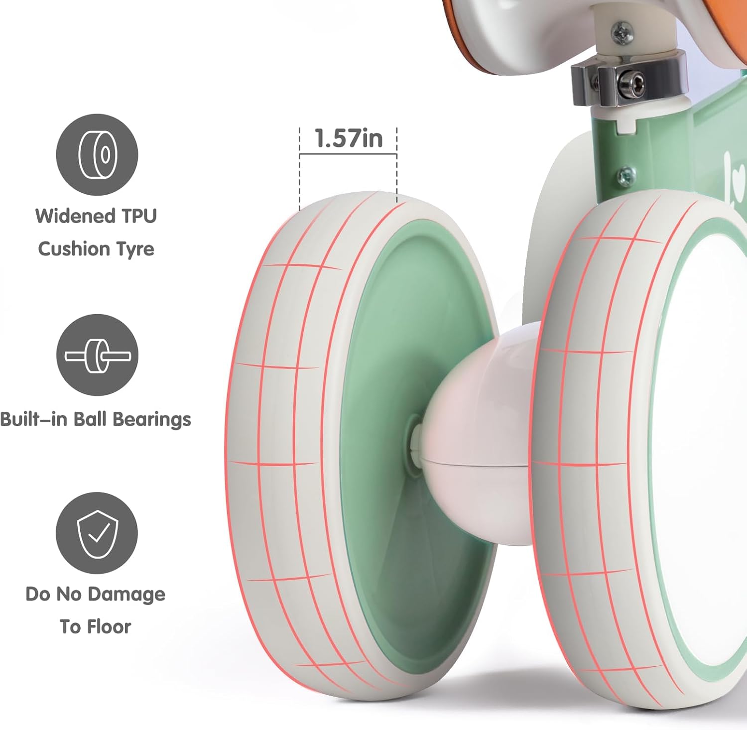 LOL-FUN Bicicleta de equilibrio para bebés de 1 año de edad, bicicletas para niños pequeños de 1 a 3 años, regalos para bebés de 12 a 18 meses