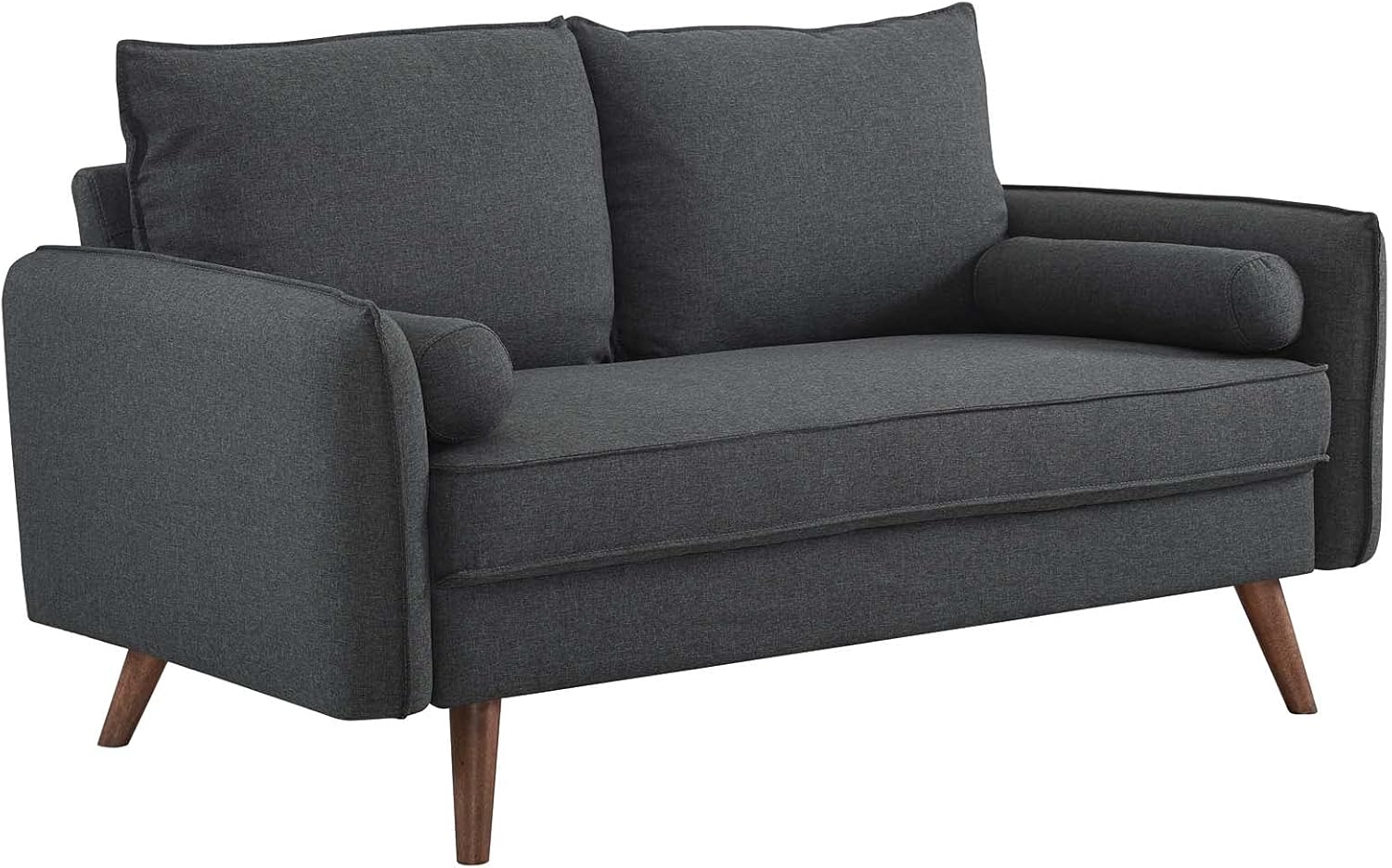 Modway EEI-3091-GRY Revive – Sofá biplaza tapizado de tela moderna contemporánea en gris