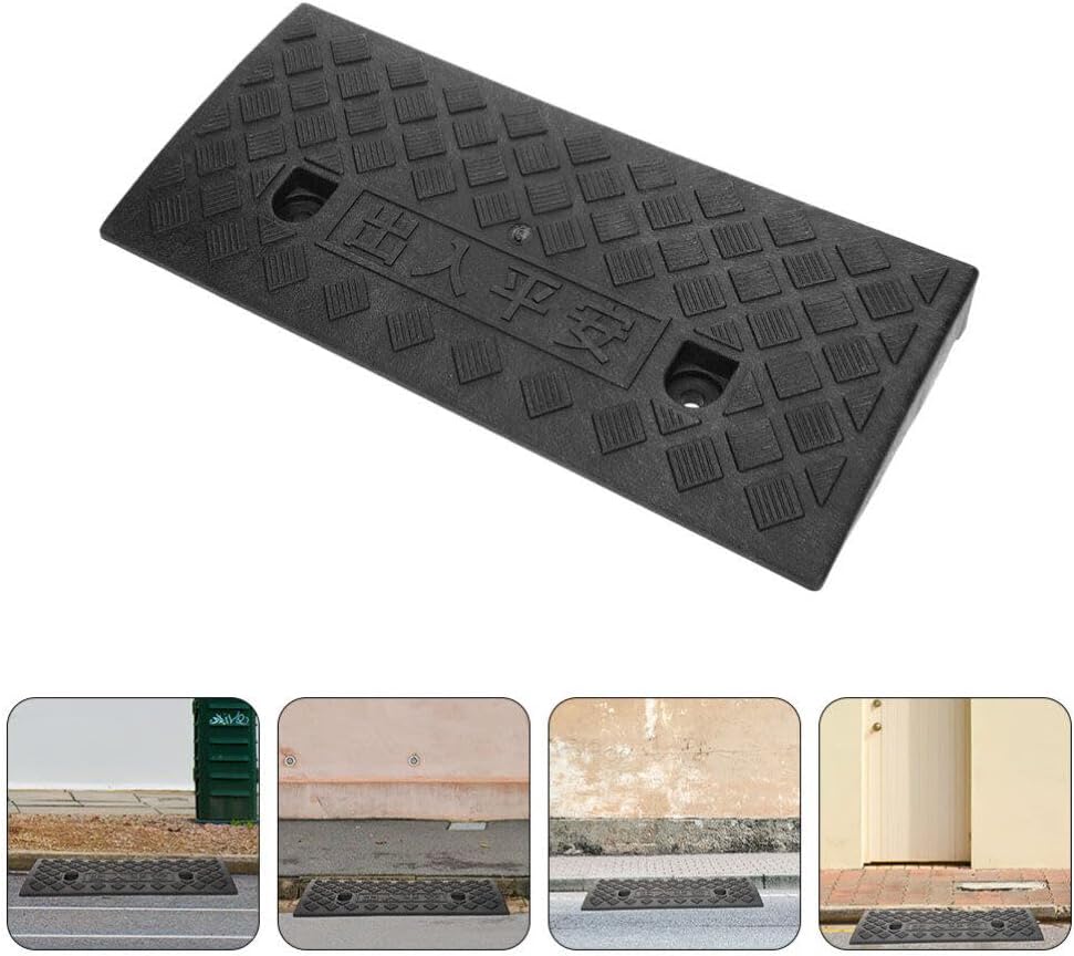 Healifty Rampa de goma para silla de ruedas, rampa de umbral industrial, rampa para bordillos, rampas para bordillos, rampas de inclinación para