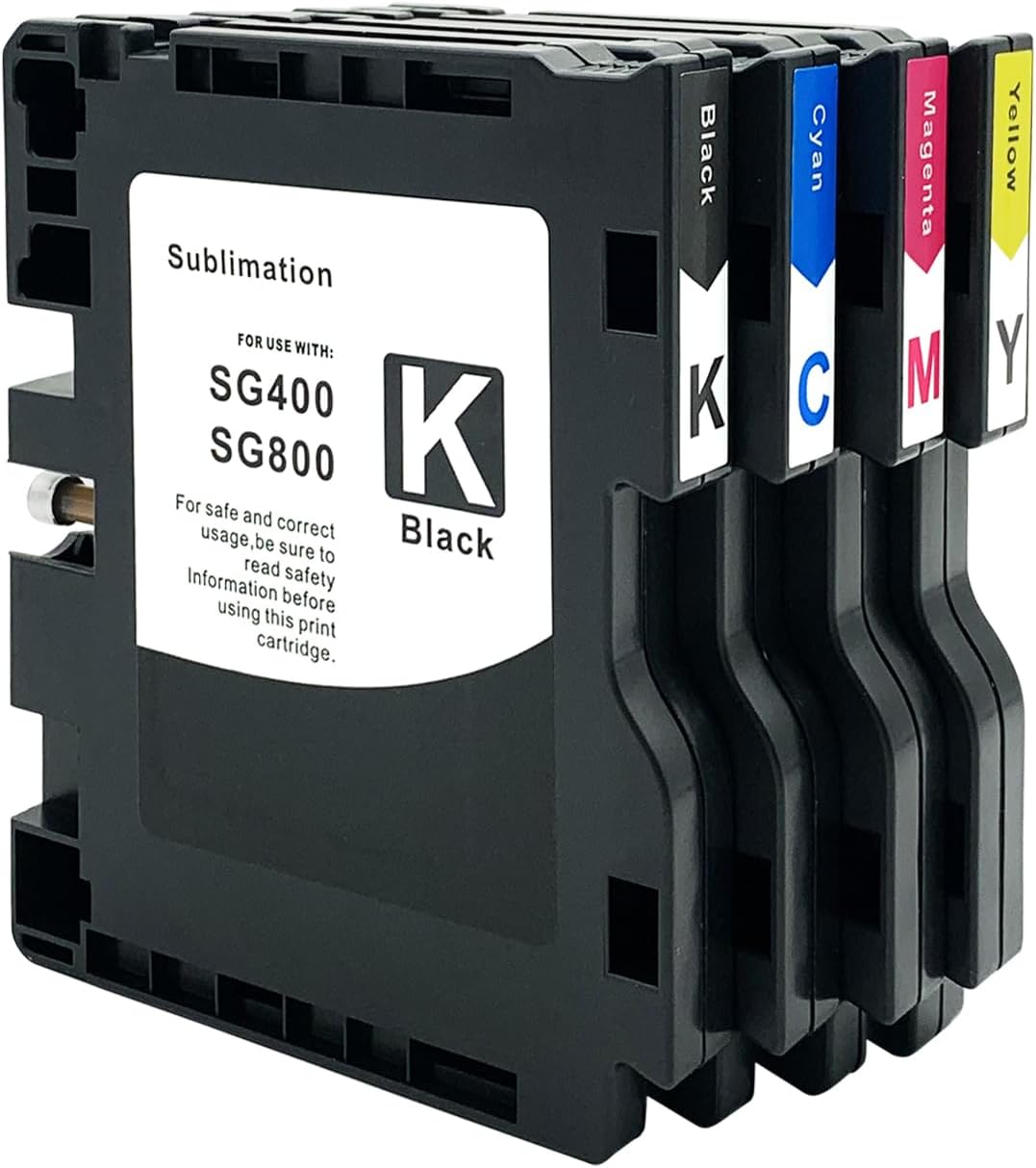AOTMENDI SG400 SG800 Cartucho de tinta de sublimación de alto rendimiento compatible para impresora Sawgrass Virtuoso SG400 SG800 DIY (1 negro, 1