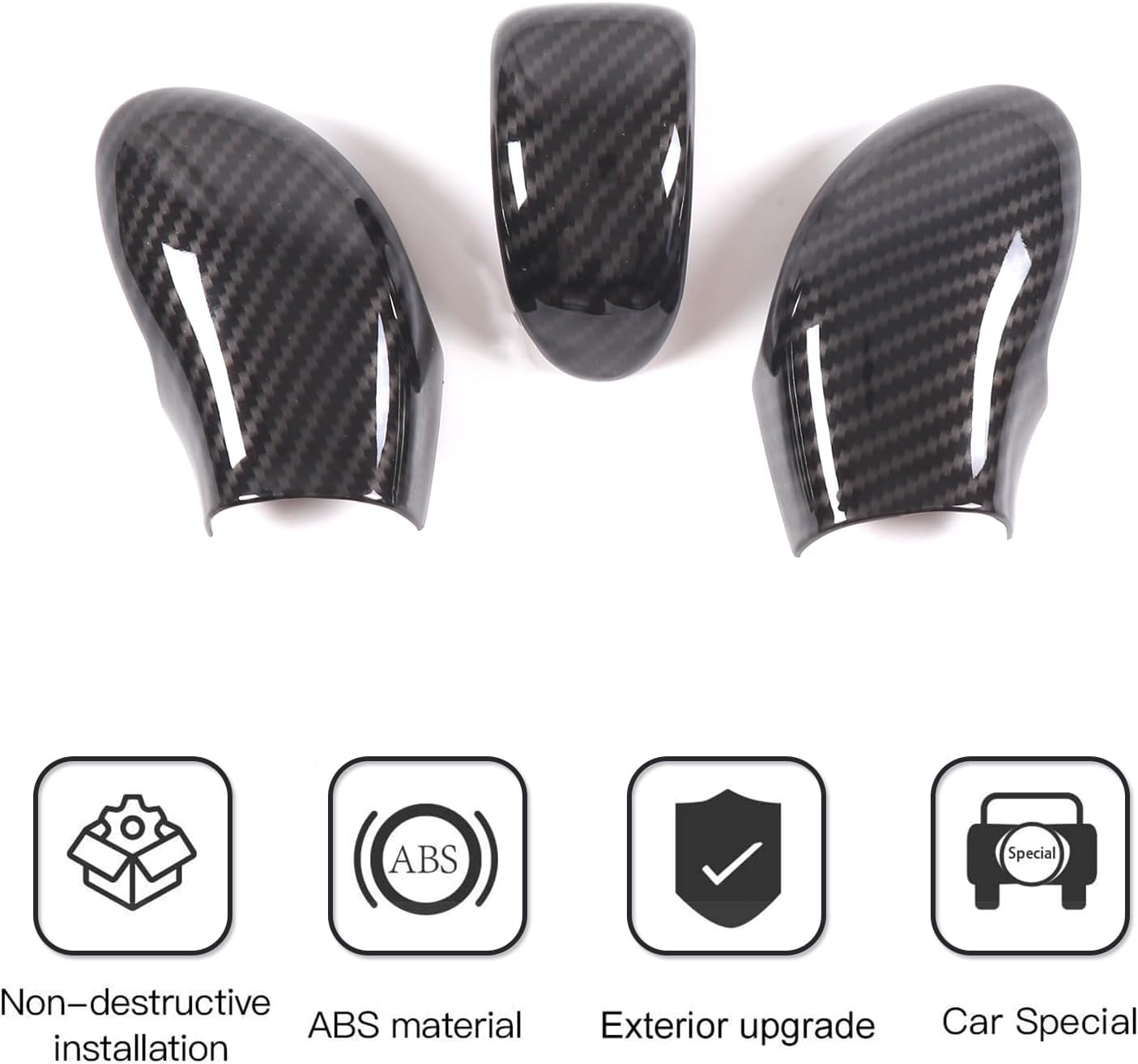 LLKUANG Fundas de freno de mano de palanca de cambios de automóvil compatibles con Chevrolet Corvette C6 2005-2013, accesorios interiores de ABS