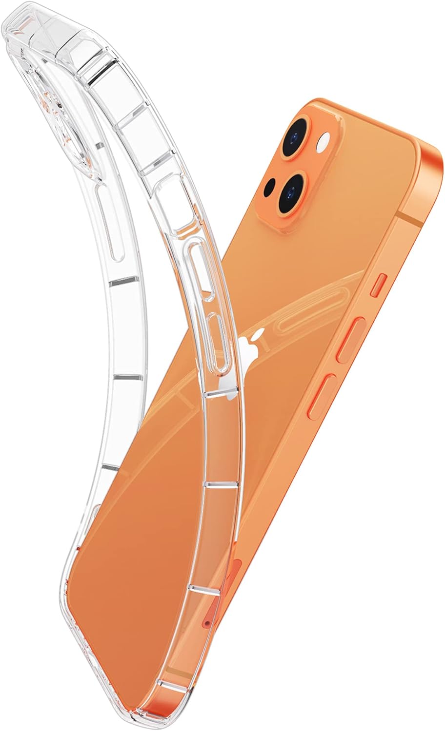 QUARK Crystal Clear Slim caso para iPhone 13 Mini TPU caso mejor que la cubierta de silicona soporta cargador inalámbrico Apple Phone Thin Carcasas