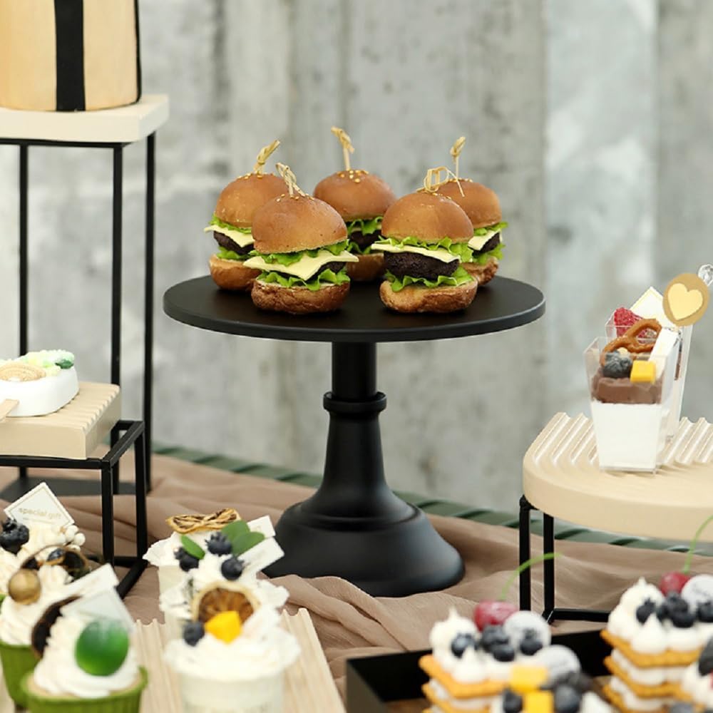 Soporte de pastel negro Herramientas de pastel de boda Fondant Cake Display Accesorio para hornear fiesta