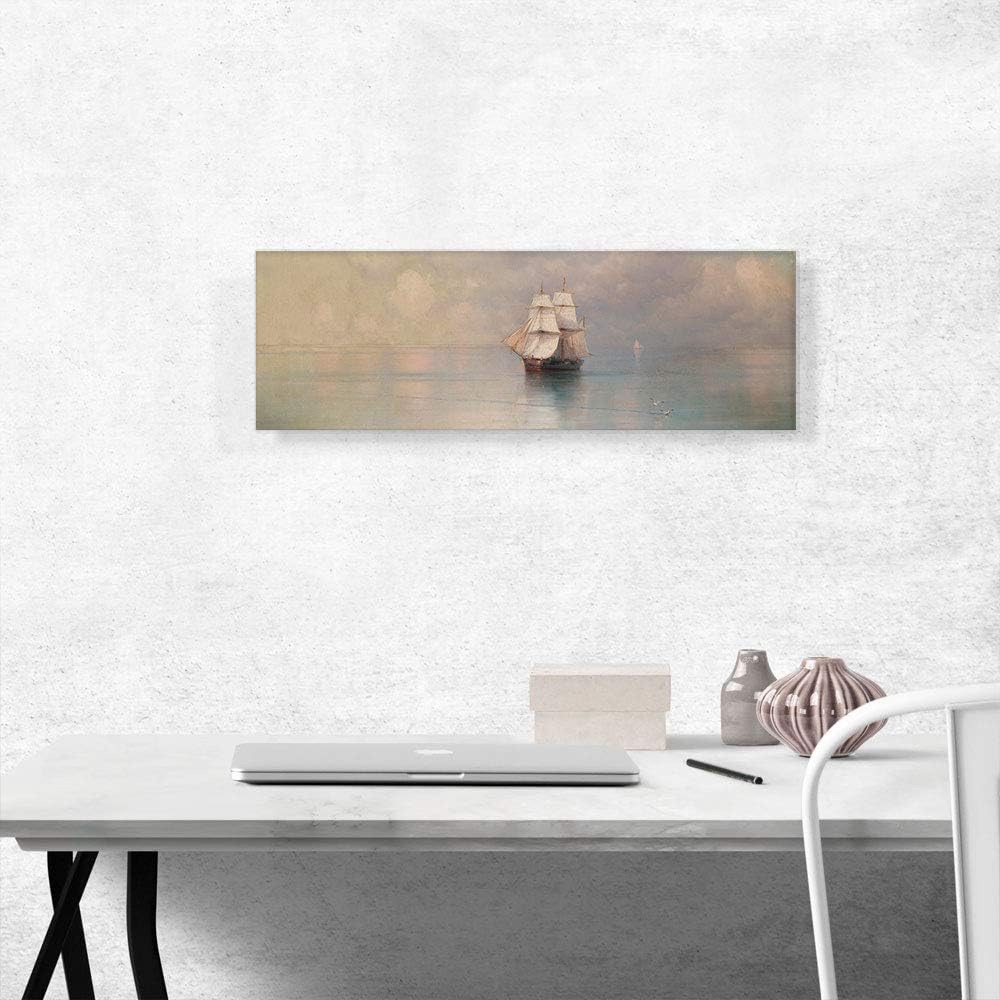 ARTCANVAS Ivan Aivazovsky – Lienzo decorativo panorámico para pared, 36 x 12 pulgadas (0.75 pulgadas de profundidad)