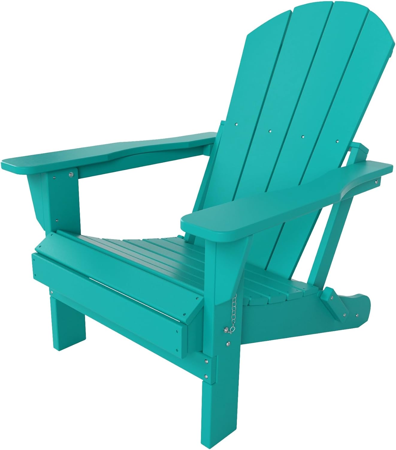 WO Home Furniture Adirondack – Tumbona plegable para fogatas, playa, balcón, patio trasero, césped, patio, piscina, terraza, jardín (turquesa)