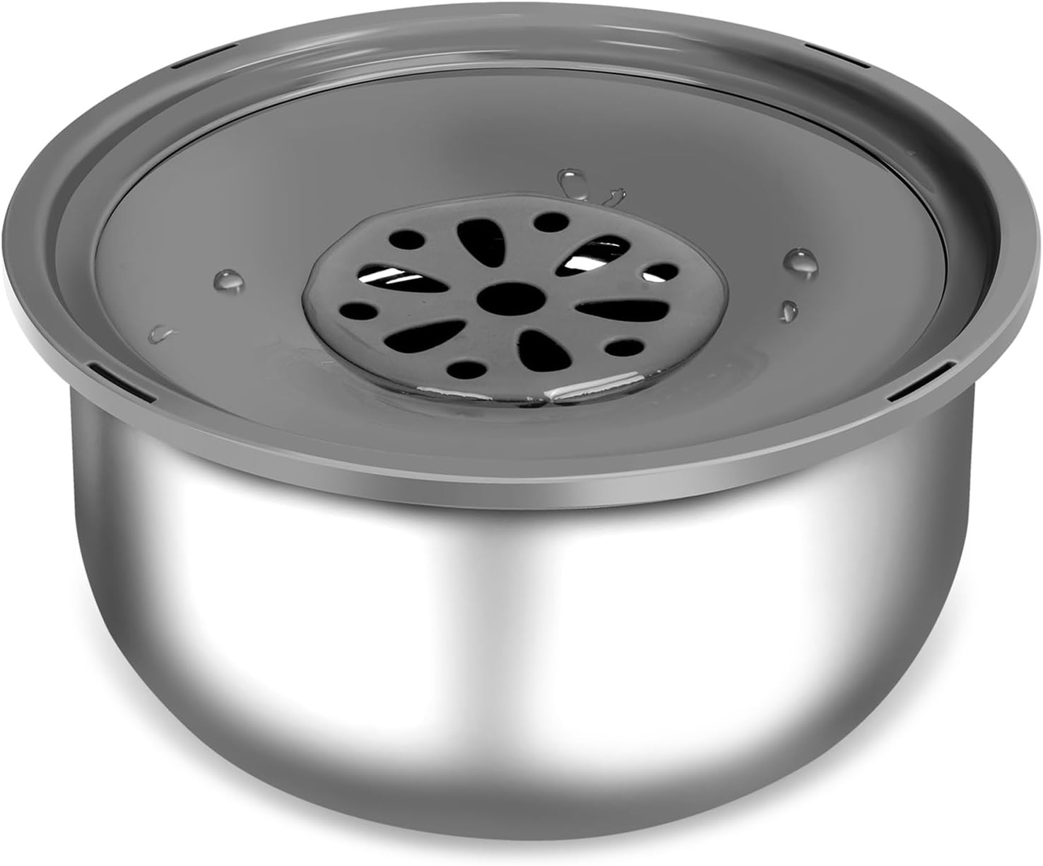 M&MKPET Cuenco de agua para perros, sin derrames, de 118 onzas, de gran capacidad, de acero inoxidable, a prueba de goteo, dispensador de