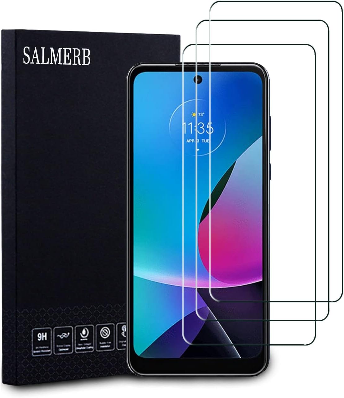 Protectores de pantalla para Motorola Moto G Play 2023 (paquete de 3), película de vidrio templado 9H para Moto G Play 2023, antiarañazos,