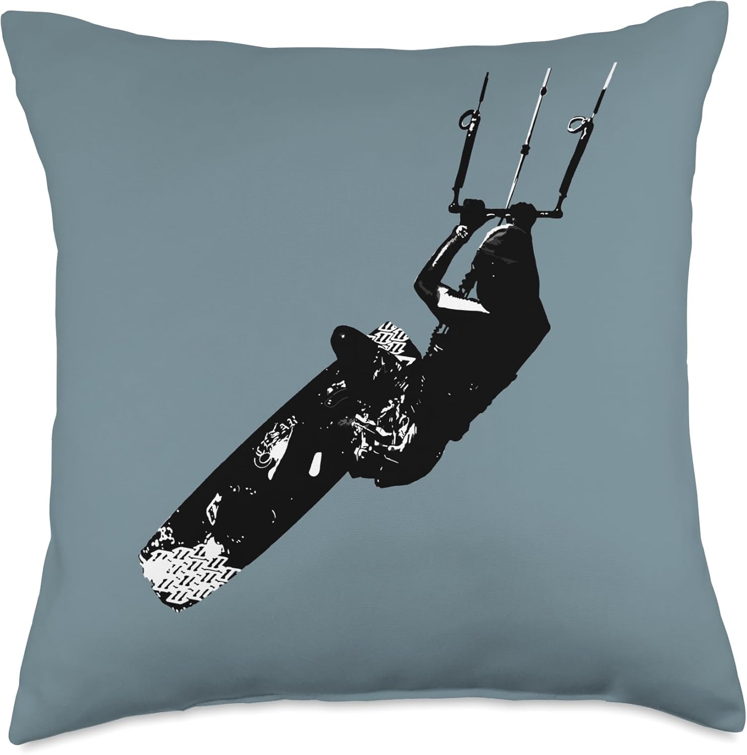 Kitesurf Gifts and Surf Lover Tees by taiche Kitesurfing Lover Illustration Throw Pillow, 18×18, Multicolor