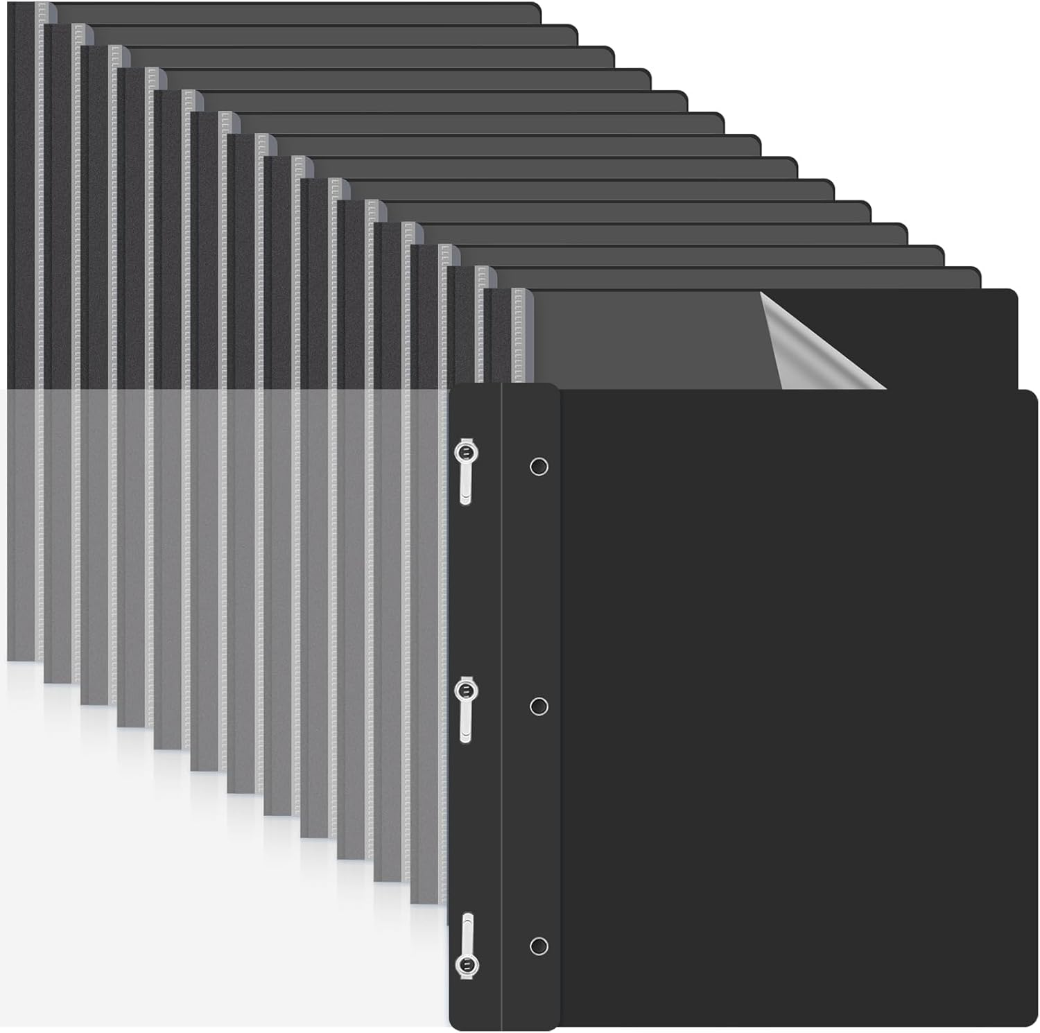 Teling 150 portadas de informes de plástico con 3 puntas, carpeta frontal transparente de currículum vitae para informes comerciales, carpetas de