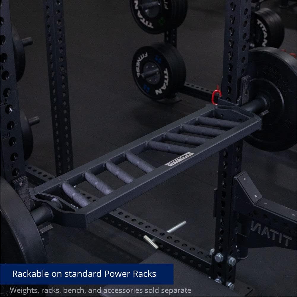 Titan Fitness Barra olímpica híbrida en ángulo multiagarre V3, clasificada 1,900 libras, barra suizade fútbol para rack