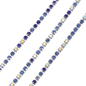 uxcell Cadena de diamantes de imitación de cristal de 10 yardas, 0.079 pulgadas (0.079 in) para coser y cerrar la cadena para manualidades, joyas, uxcell Cadena de diamantes de imitación de cristal de 10 yardas, 0.079 pulgadas (0.079 in) para coser y cerrar la cadena para manualidades, joyas,