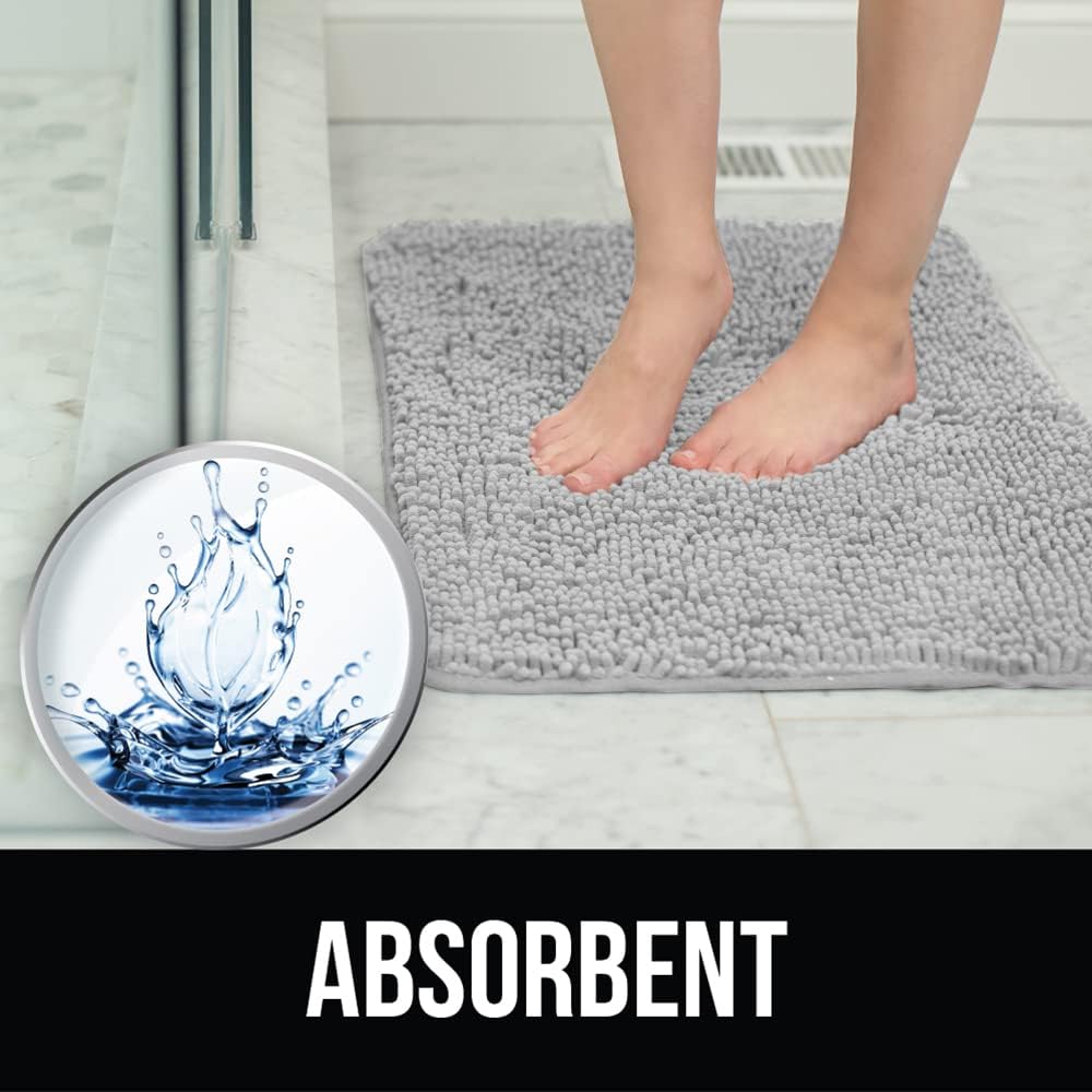 Kangaroo – Alfombra de baño de chenilla, extra suave y absorbente, lavable a máquinaseco, parte inferior fuerte, alfombrillas de felpa para el