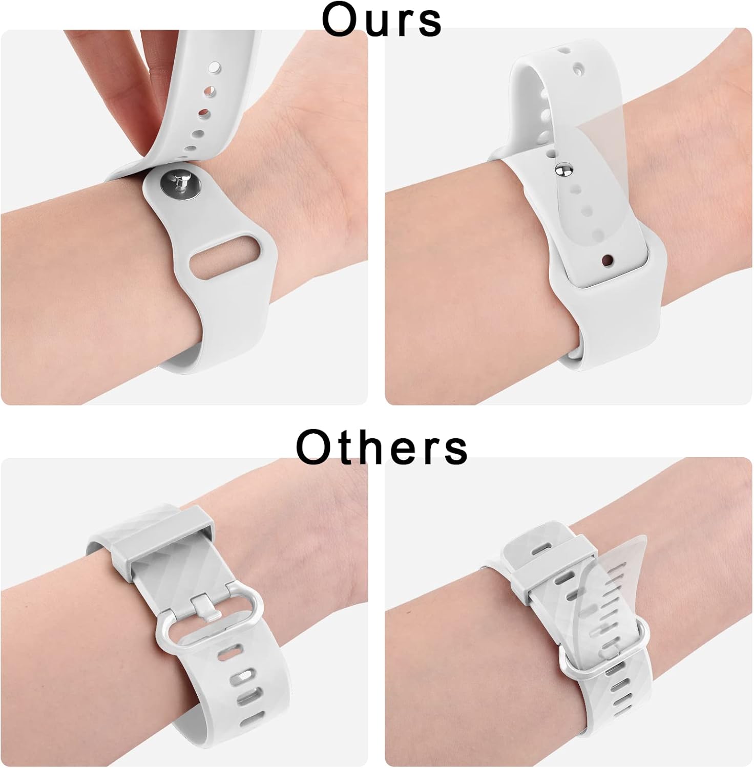 Vancle Correa de reloj de silicona de liberación rápida 0.787 in 0.866 in, correa de repuesto deportiva suave y transpirable para Samsung Galaxy