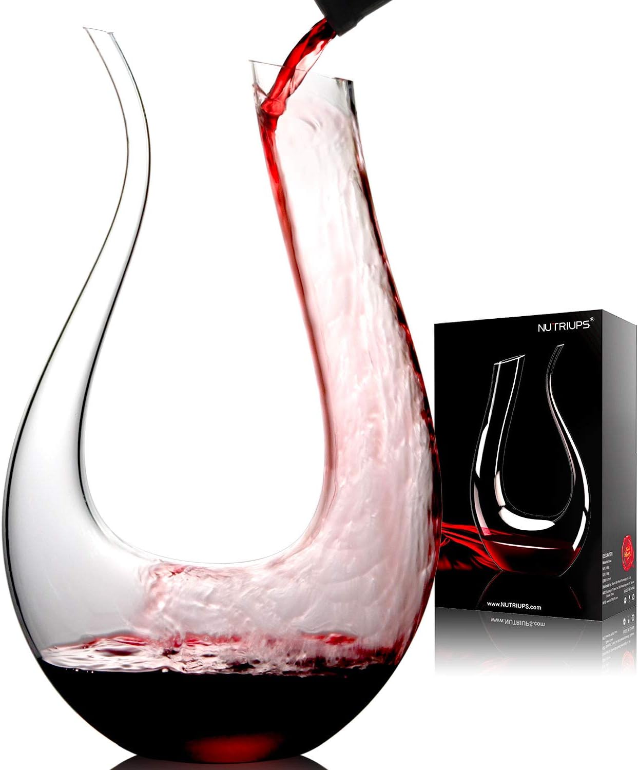 NUTRIUPS Decantador para vino Decantador de vino en forma de U Decantadores de vino vino Decantador de vino Decantador de vino Decantador de vino