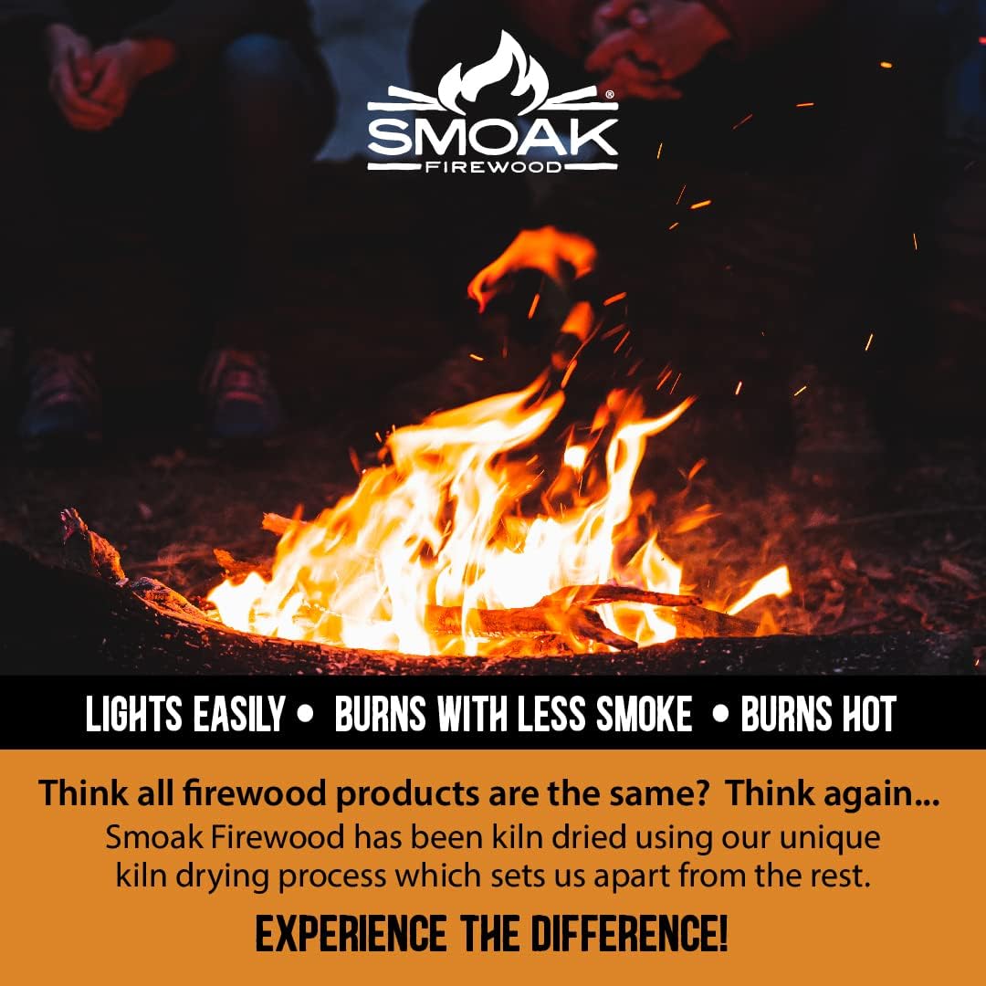 Smoak Firewood Troncos de madera y leña prémium de 12 pulgadas de longitud, utilizados para parrillas, ahumadores, hornos de pizza, fogatas o