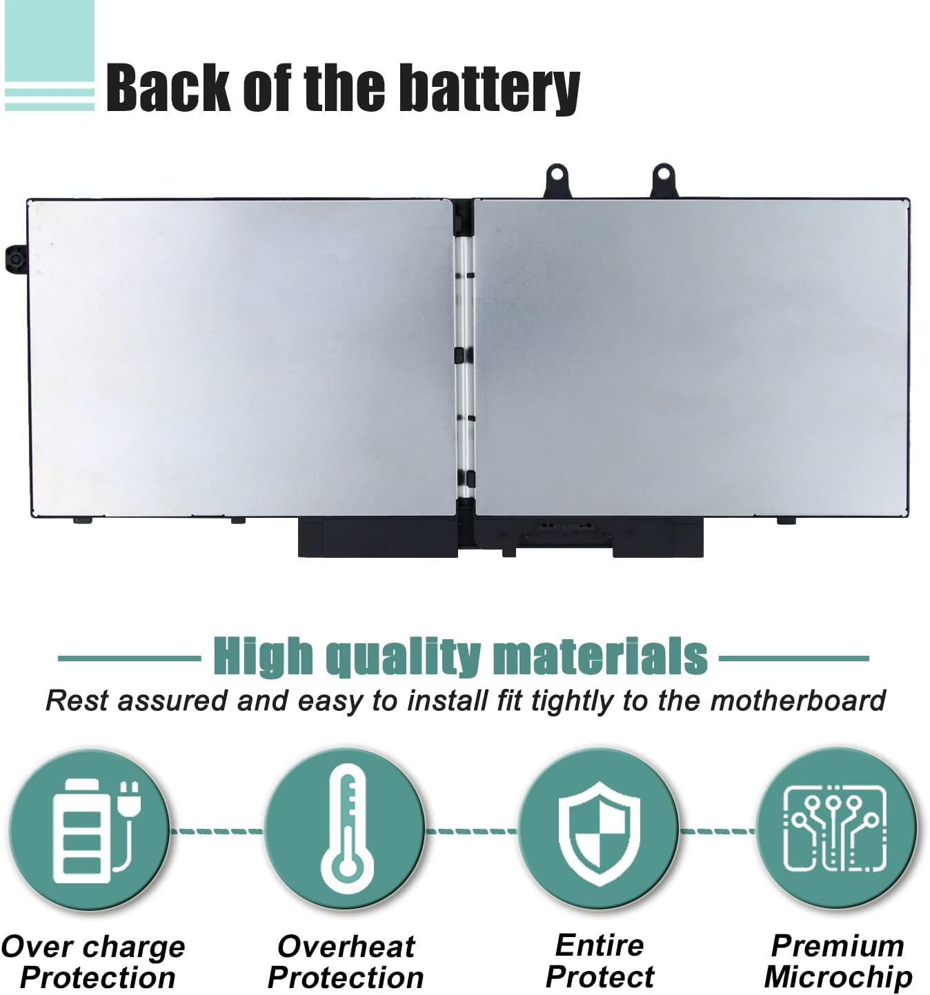 3HWPP – Batería para portátil Dell Latitude 5401 5410 5411 5501 5510 5511, Precision 3541 3550 3551, Inspiron 7500 7506 2 en 1 negro P80F003 P80F004