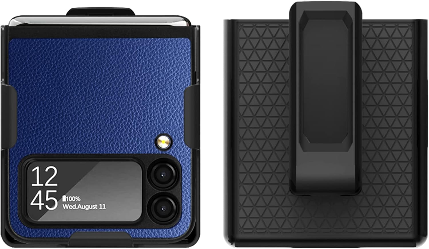 ZCDAYE Funda con clip para cinturón para Samsung Galaxy Z Flip 4, Samsung Z Flip 4 (2022) con funda giratoria para cinturón y soporte integrado,