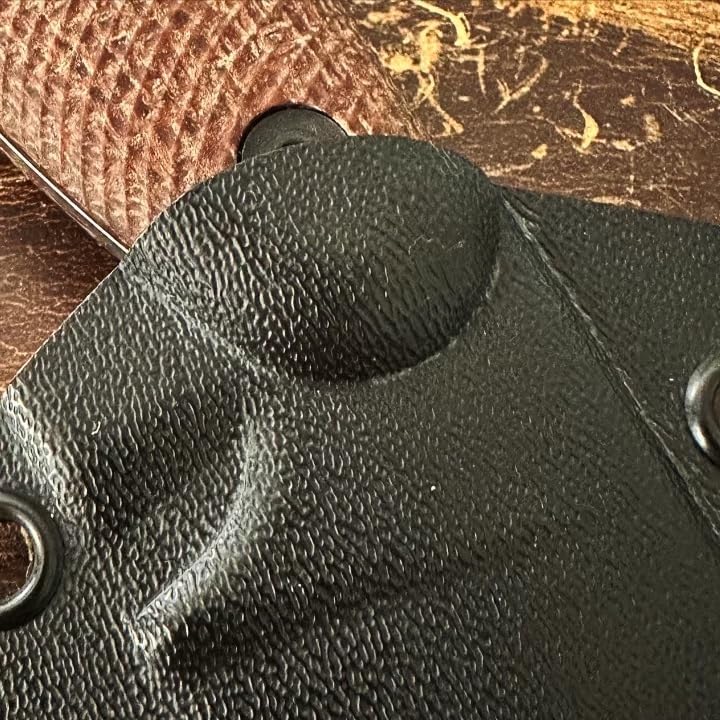 ESEE Sencillo Cuchillo de supervivencia de hoja fija con mango de micarta marrón y funda Kydex (acero A2)