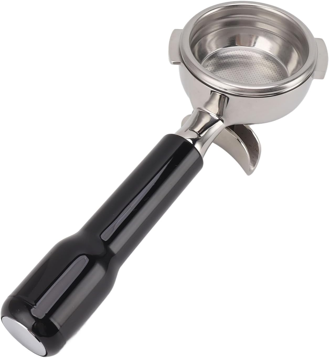 Portafiltro de acero inoxidable de 2.283 in con 2 orejas, soporte de filtro desmontable, pieza de repuesto perfecta para cafetera, mejora el