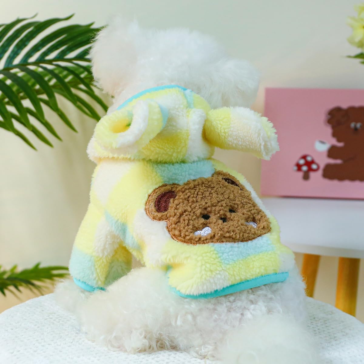 Sudaderas con capucha para perro, abrigo de invierno cálido y cómodo para mascotas, sudadera de oso, ropa para cachorros, camisa para perro, suéter