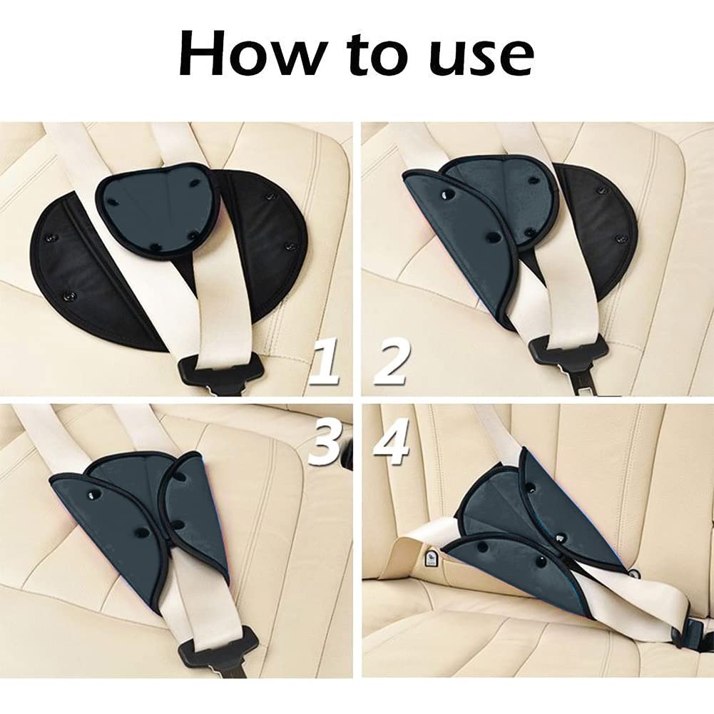 Ajustador de cinturón de seguridad de automóvil para niños, universal, triangular, funda de seguridad para automóvil, arnés de algodón suave,