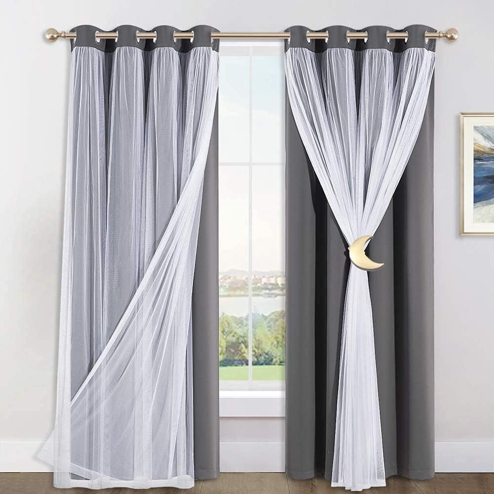 Alzapaños magnéticos de metal, 1 par de clips de metal para cortina de luna, sujetadores de cuerda, menisco, dorado, para cortinas decorativas para