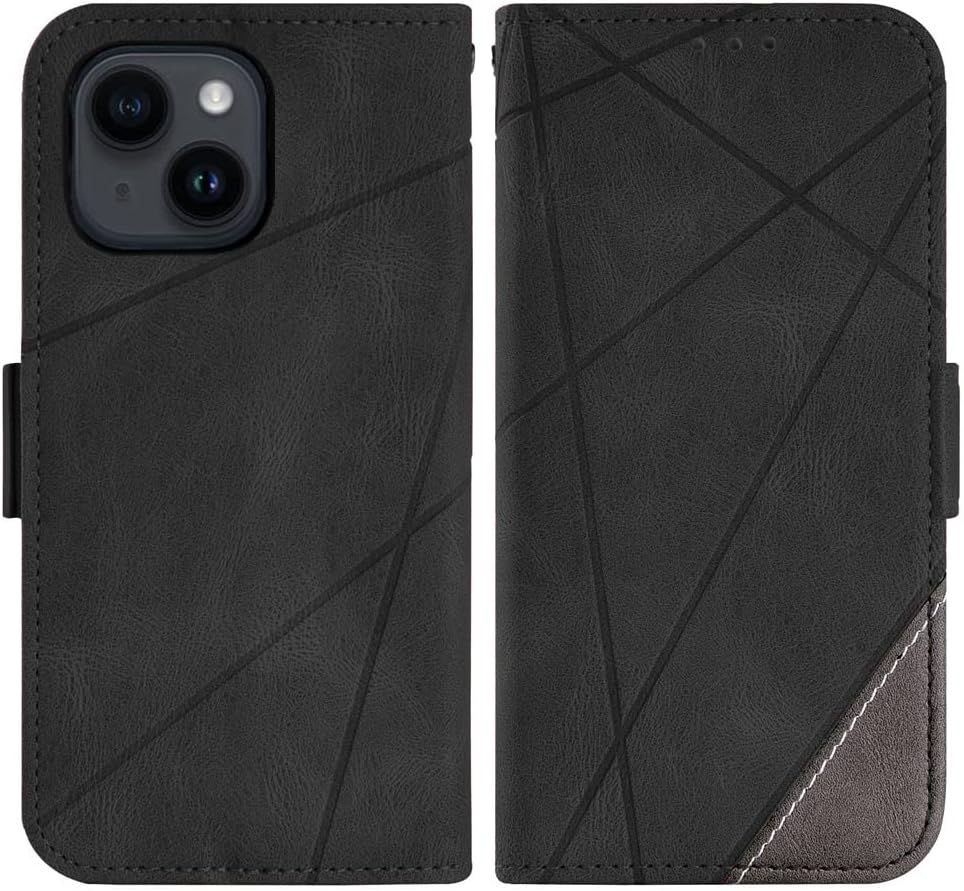 Asuwish Funda compatible con iPhone 14 de 6.1 pulgadas y protector de pantalla de vidrio templado, soporte de ranura para tarjetas, soporte para