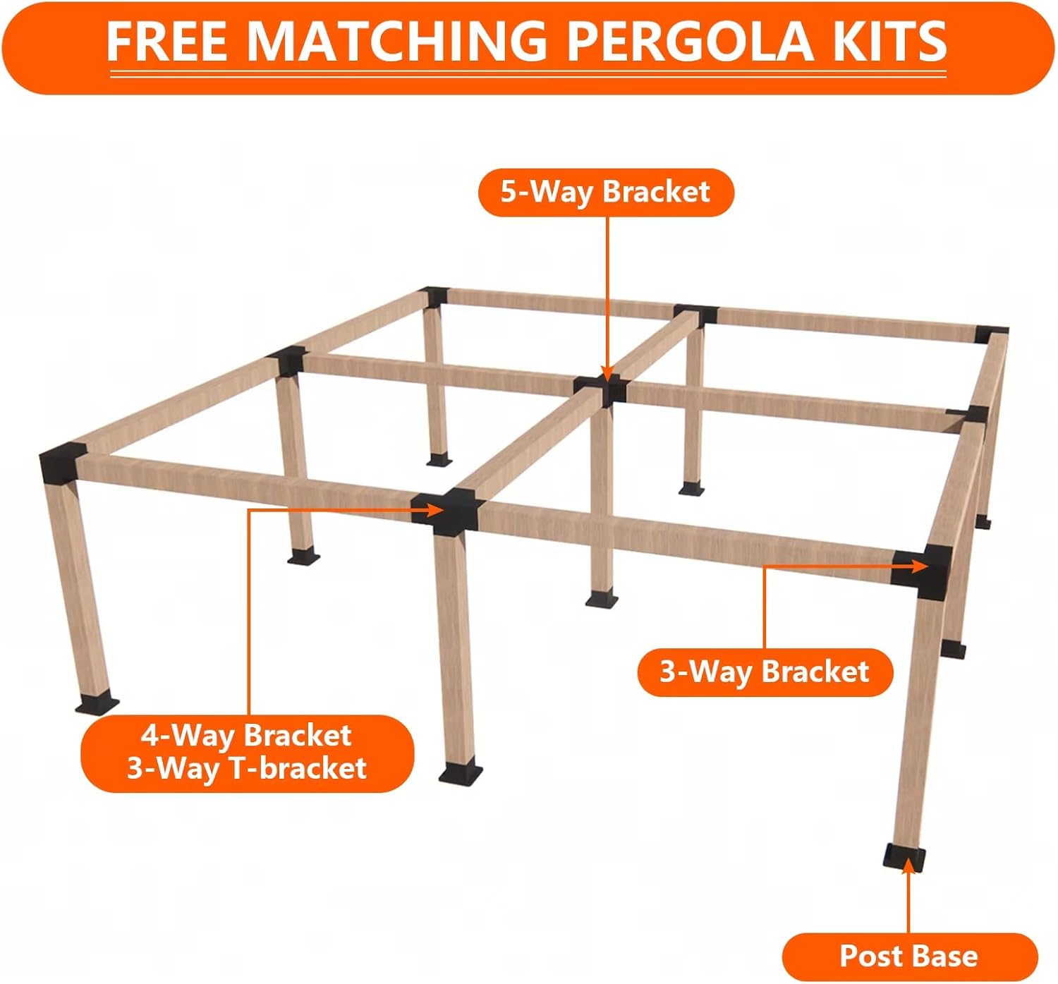 ITeVe.GD Base de anclaje para poste de madera, base de poste de valla de madera de hormigón para madera de 4 x 4 pulgadas (real3.5 x 3.5 pulgadas),