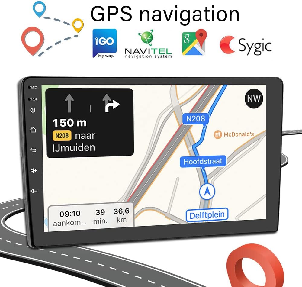 Android 12 estéreo para Ford Mustang (2010-2014) Manual AC, pantalla IPS de 10 pulgadas 2G+32G Carplay inalámbrico incorporadoAndroid Auto Cámara