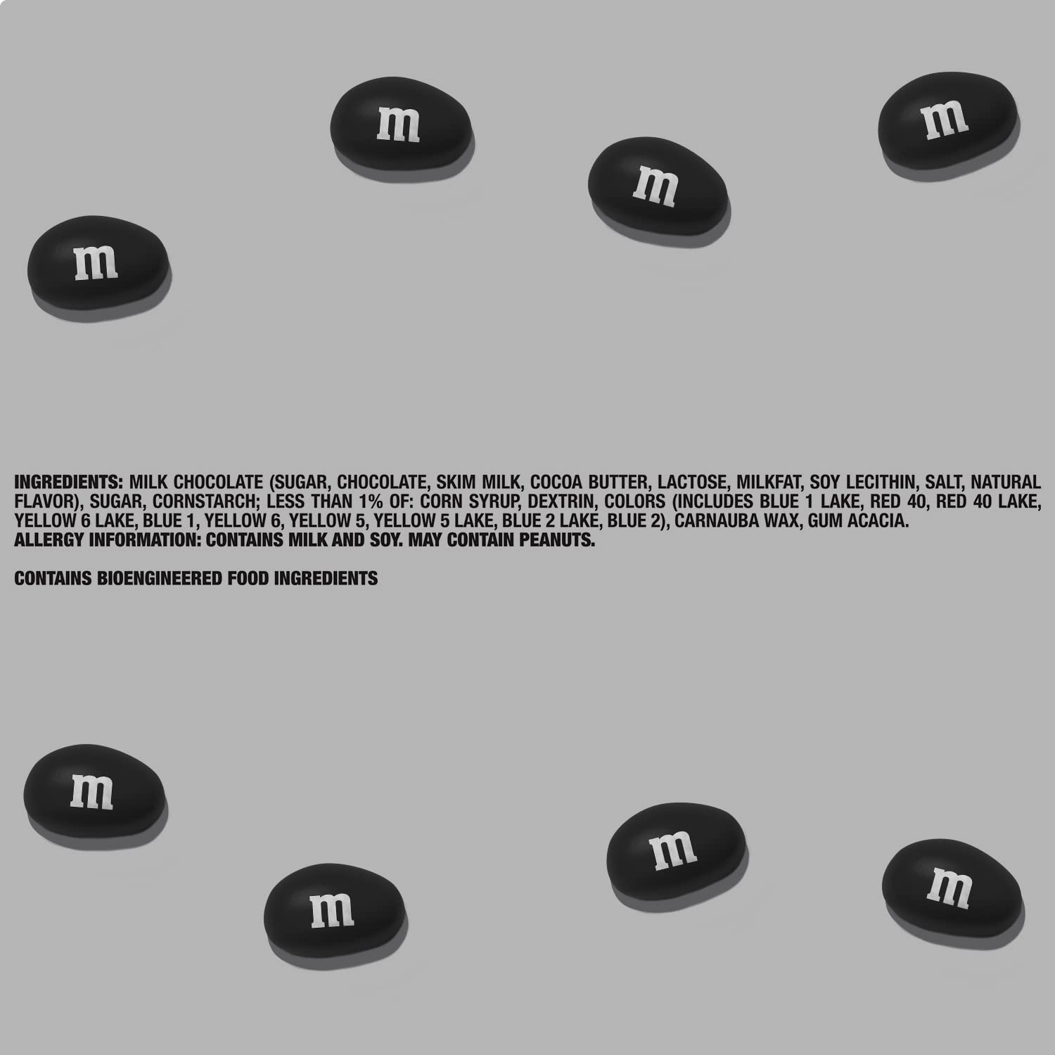 M&M’S Caramelos de chocolate negro de maní  2 libras de caramelos a granel en paquete resellable para Pascua, bufé de dulces, fiestas de cumpleaños,