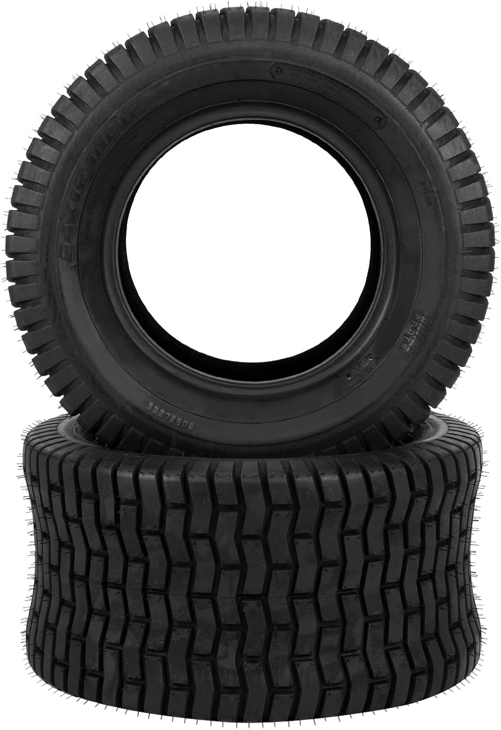 24×12.00-12 – Neumáticos para tractor de césped para carrito de golf, 6 capas, 24 x 12 x 12 pulgadas, para césped de jardín, sin cámara, juego de 2