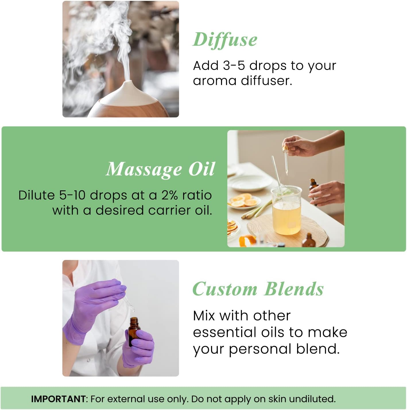 Handcraft Blends – Aceite esencial de albahaca 100% puro y natural, aceite esencial de grado terapéutico de alta calidad para difusor y