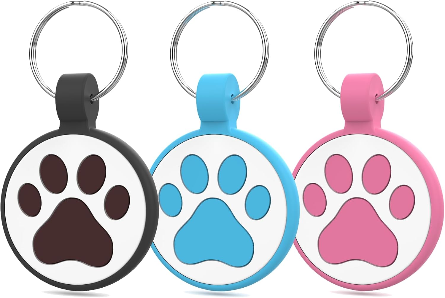Etiqueta para gato con código QR, modificable para mascotas en línea, múltiples contactos de emergencia, etiqueta de silicona para gatos, ligera,