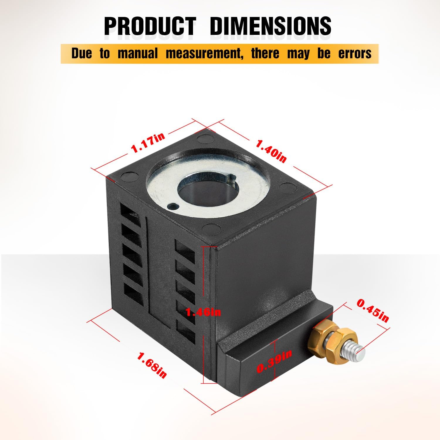 Repuesto para bobina de solenoide Deltrol EF-1082 10196-61 10196-60, 12 V CC, 16 W, perno único, se adapta a la unidad de potencia SPX Fenner Stone