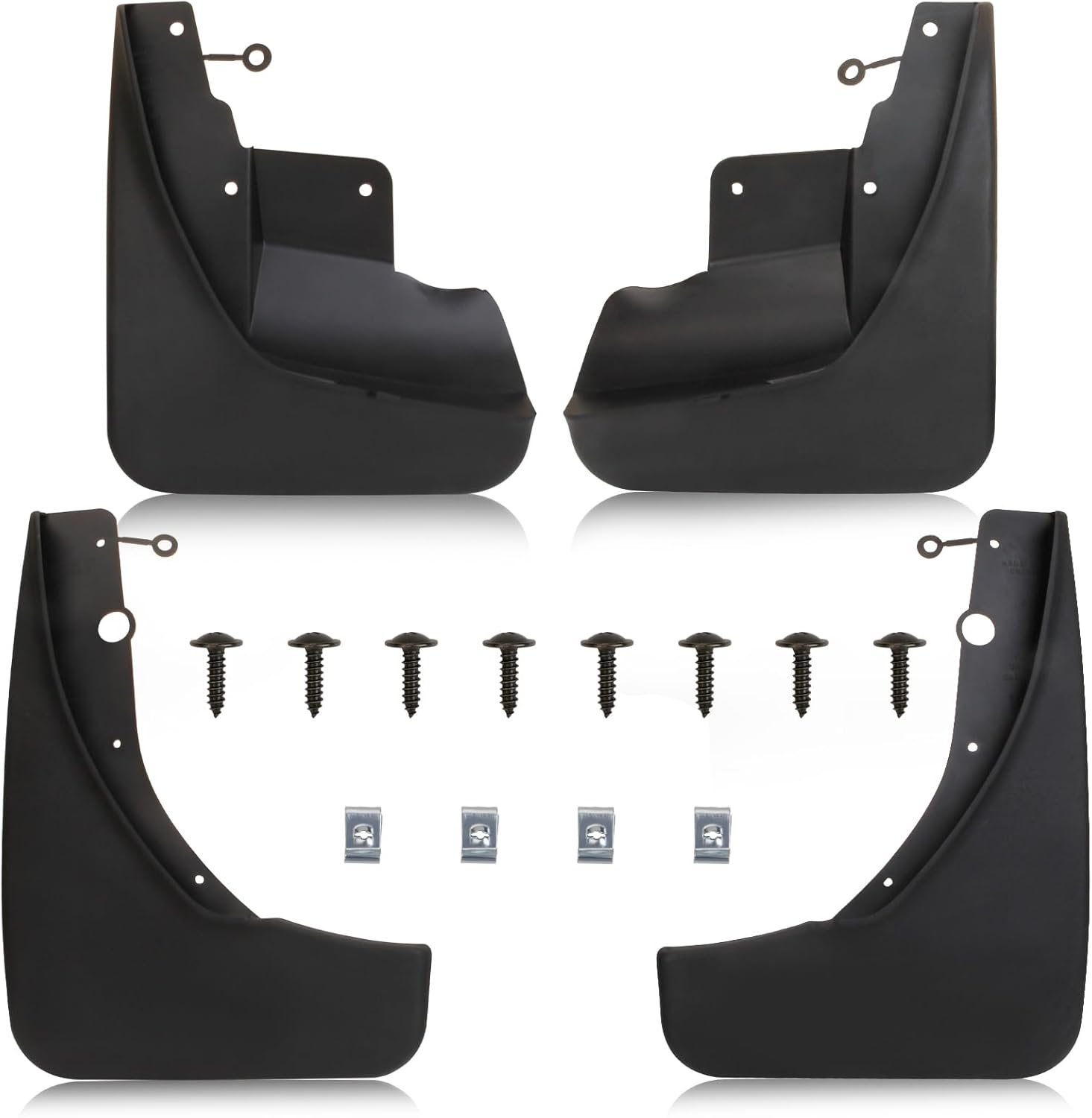 MITZONE Juego de 4 protectores contra salpicaduras compatibles con Jeep Grand Cherokee 2011-2022, juego de 4 piezas delanteras y traseras