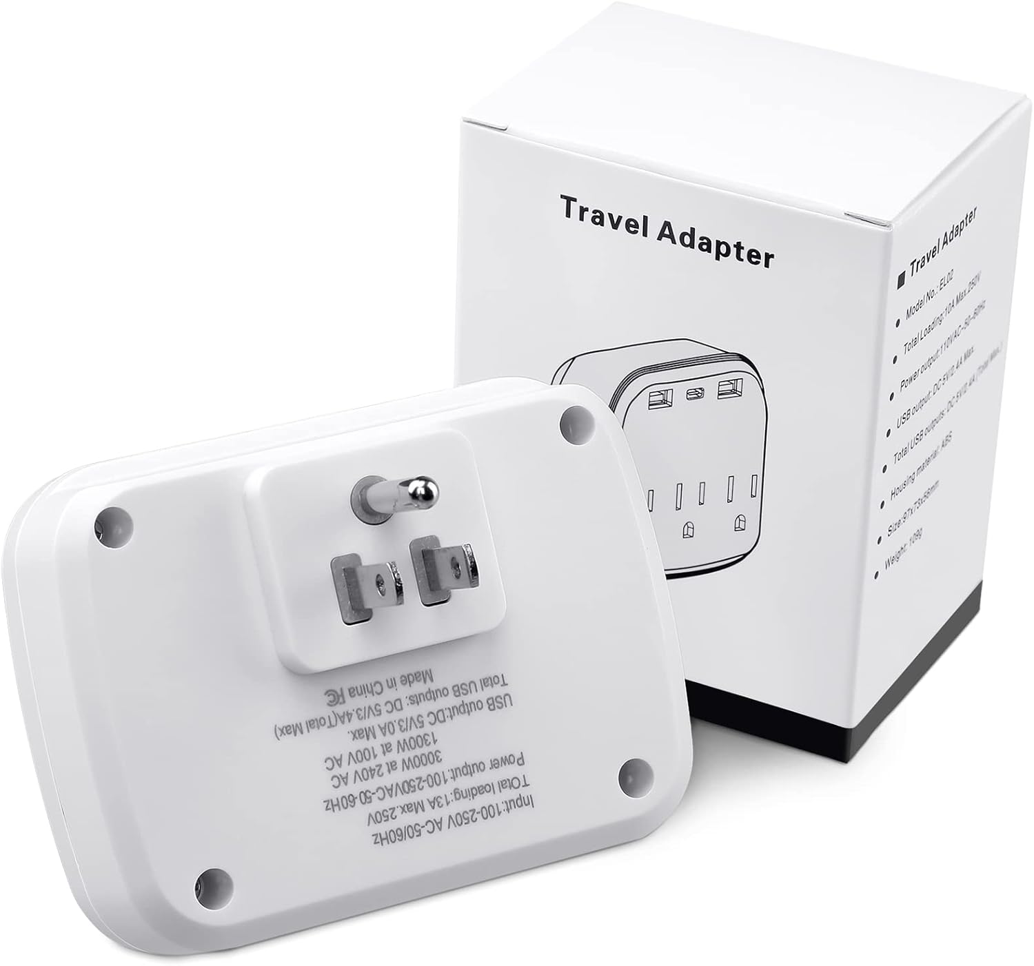 Cruise Power Strip Cruise Essentials – Extensor de salida de protección sin sobretensiones con puertos de salida USB, adaptador de viaje portátil,