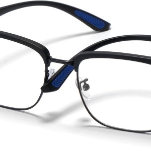 Gafas de luz azul para hombre, rectangulares, grandes, de Browline, para juegos de computadora, bloqueador azul, antirreflejos, protección UV400, Gafas de luz azul para hombre, rectangulares, grandes, de Browline, para juegos de computadora, bloqueador azul, antirreflejos, protección UV400,