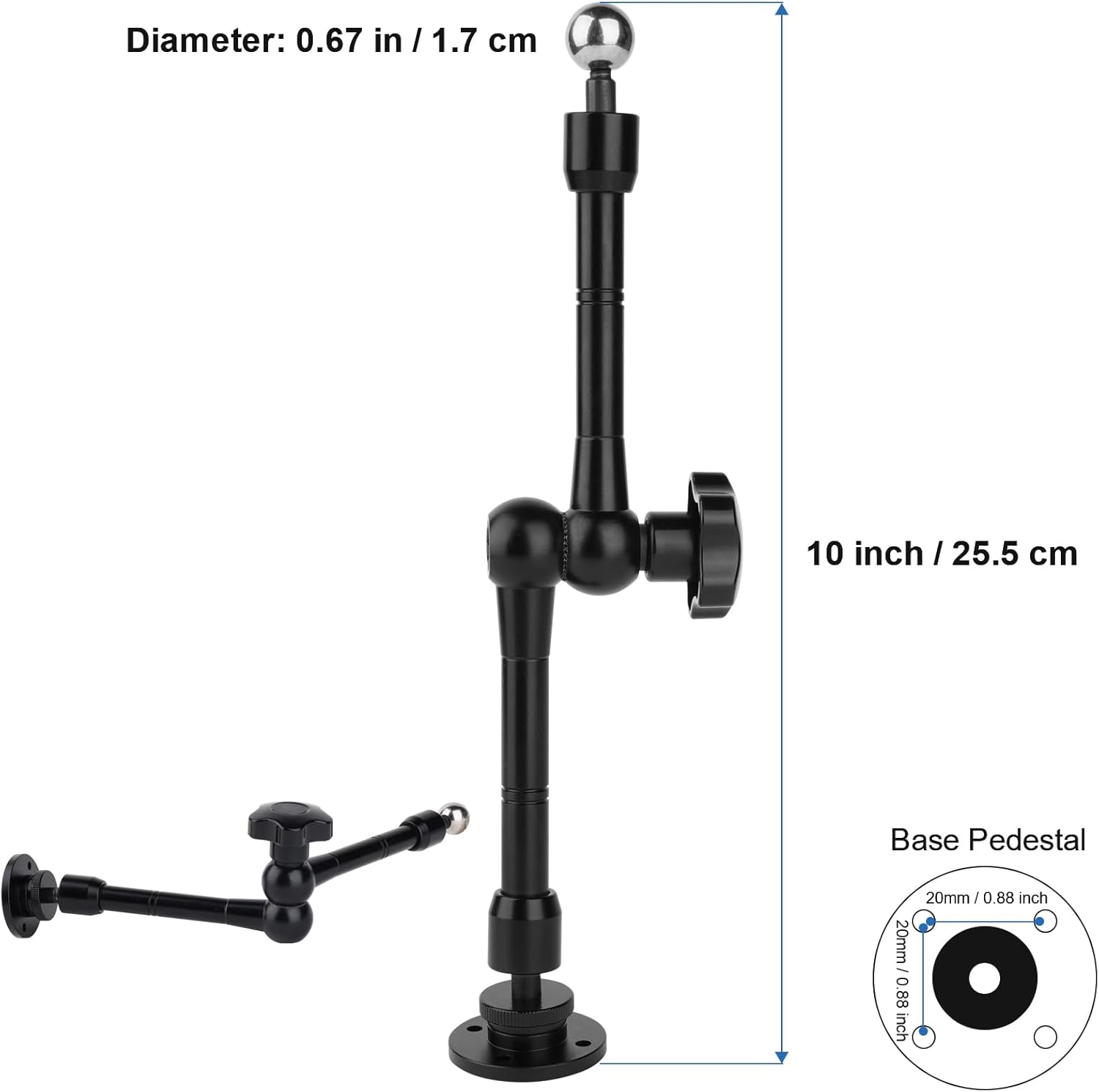 Mippko Soporte de teléfono para camión de 10 pulgadas de longitud para iPhoneHTCLGNexusHuaweiSmartphones, apto para camiones, automóviles,