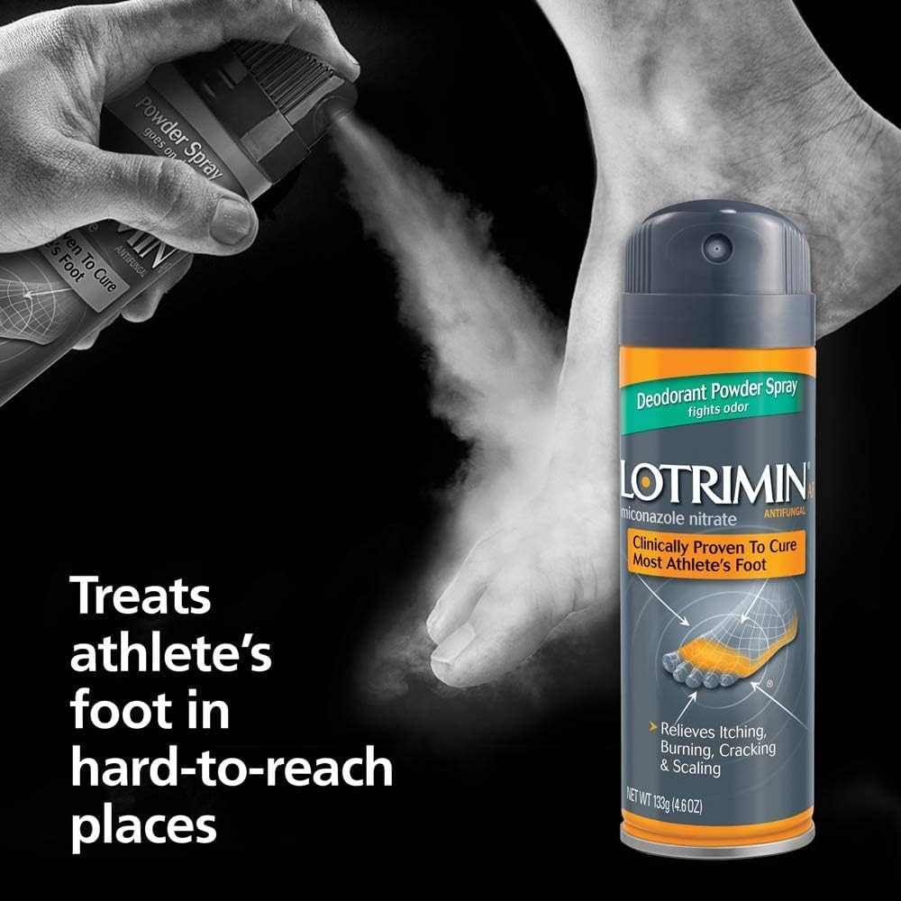 Lotrimin Spray antifúngico en polvo para pies de atleta y polvo antifúngico para pies de atleta AF
