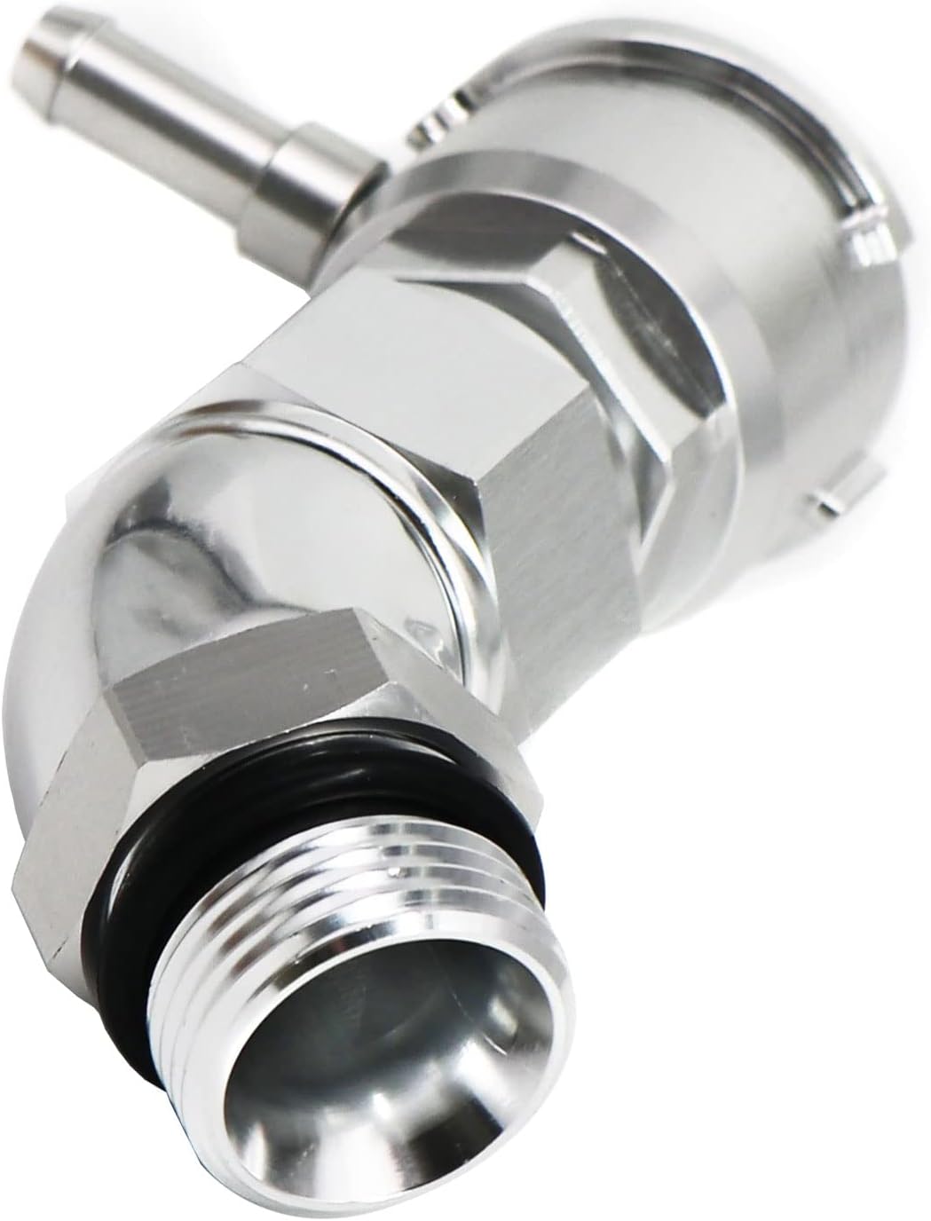 Carcasa de refrigerante superior con manguera de cuello de relleno de codo recto Reemplazar para K-Series K20Z3 K24 16AN Motor Plata