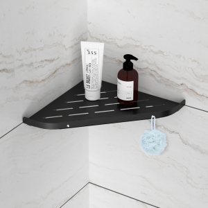 Estante esquinero para baño, estante de ducha de 9 pulgadas, estante de acero inoxidable SUS304 para montaje en pared, estante de esquina con 2 Estante esquinero para baño, estante de ducha de 9 pulgadas, estante de acero inoxidable SUS304 para montaje en pared, estante de esquina con 2