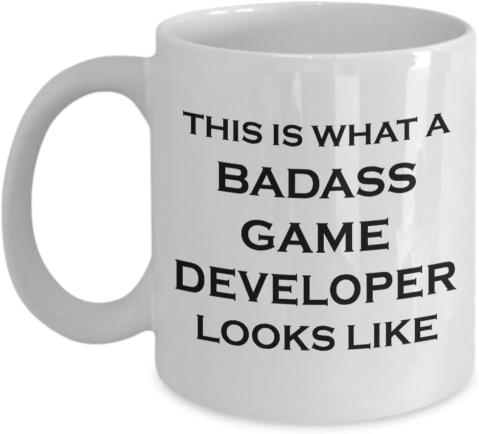 Regalos para diseñador de videojuegos  Este es el aspecto de una insignia  taza de café taza de té divertida y bonita idea de regalo inspiracional,