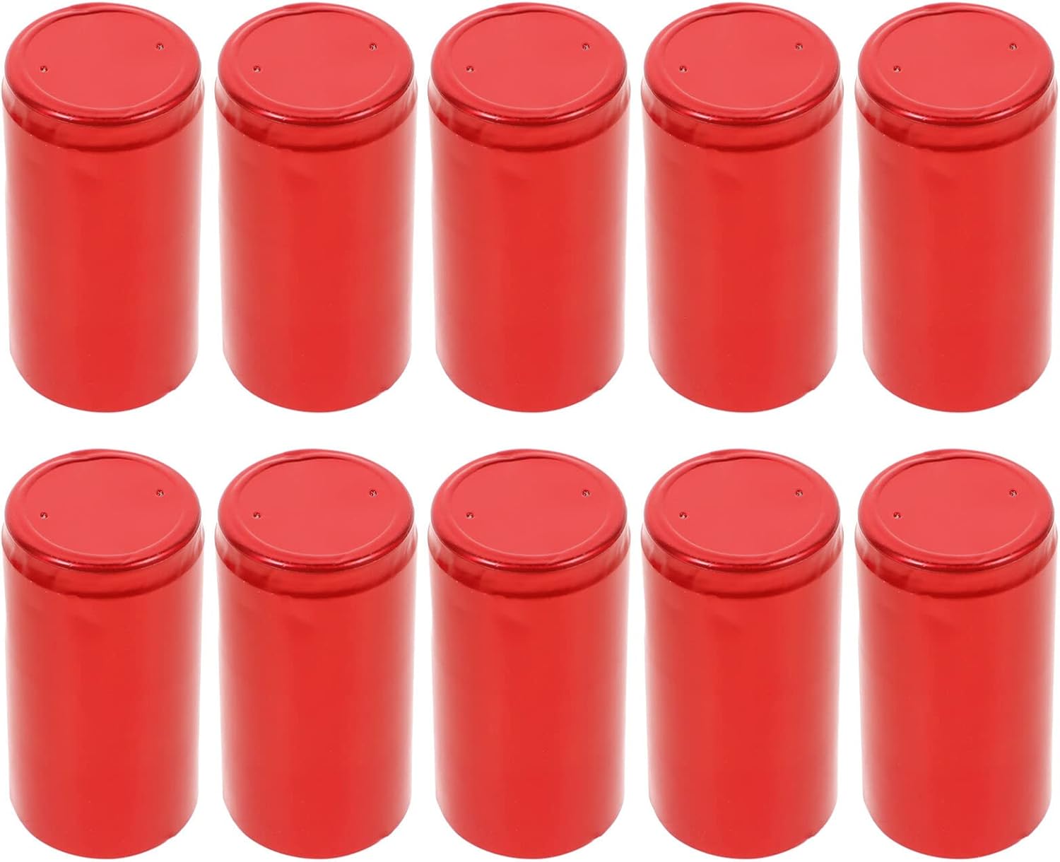Luxshiny 10pcs Pvc Termoencogimiento Cápsulas Con Lágrima Vino Envoltura Botella Cápsulas Shrink Cap para Bodegas y Uso en el Hogar Rojo