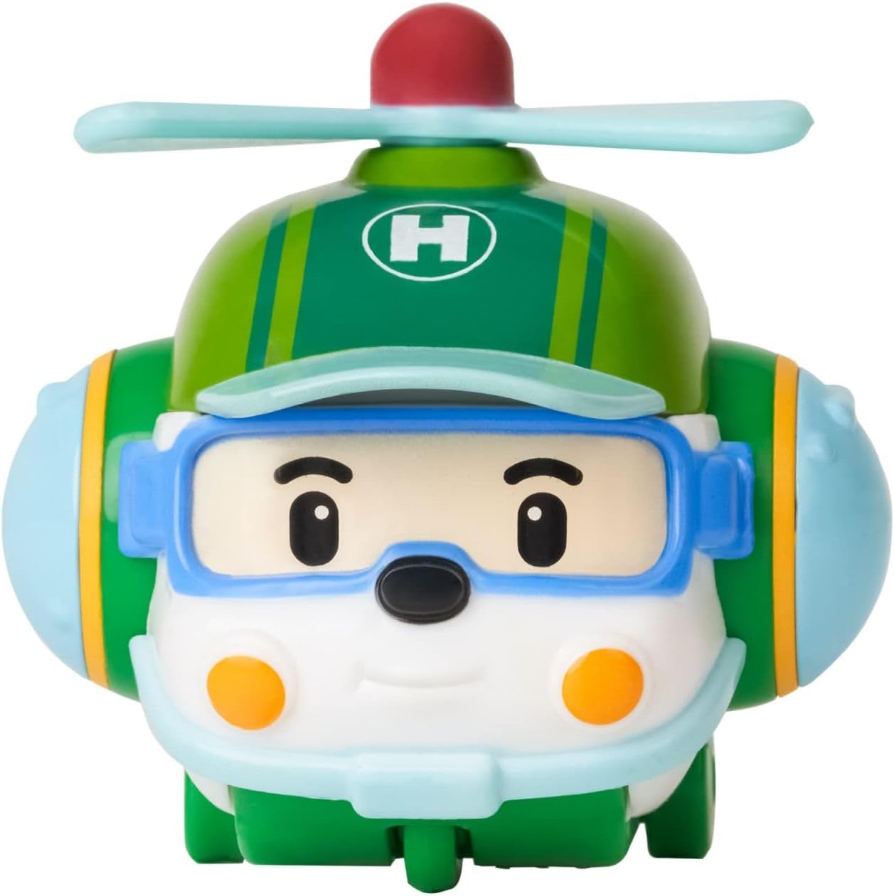 Robocar Poli Juguetes, paquete de 4 Automóviles de juguete de metal fundido a presión, equipo de rescate de mini corredores, poli + ámbar + Roy +