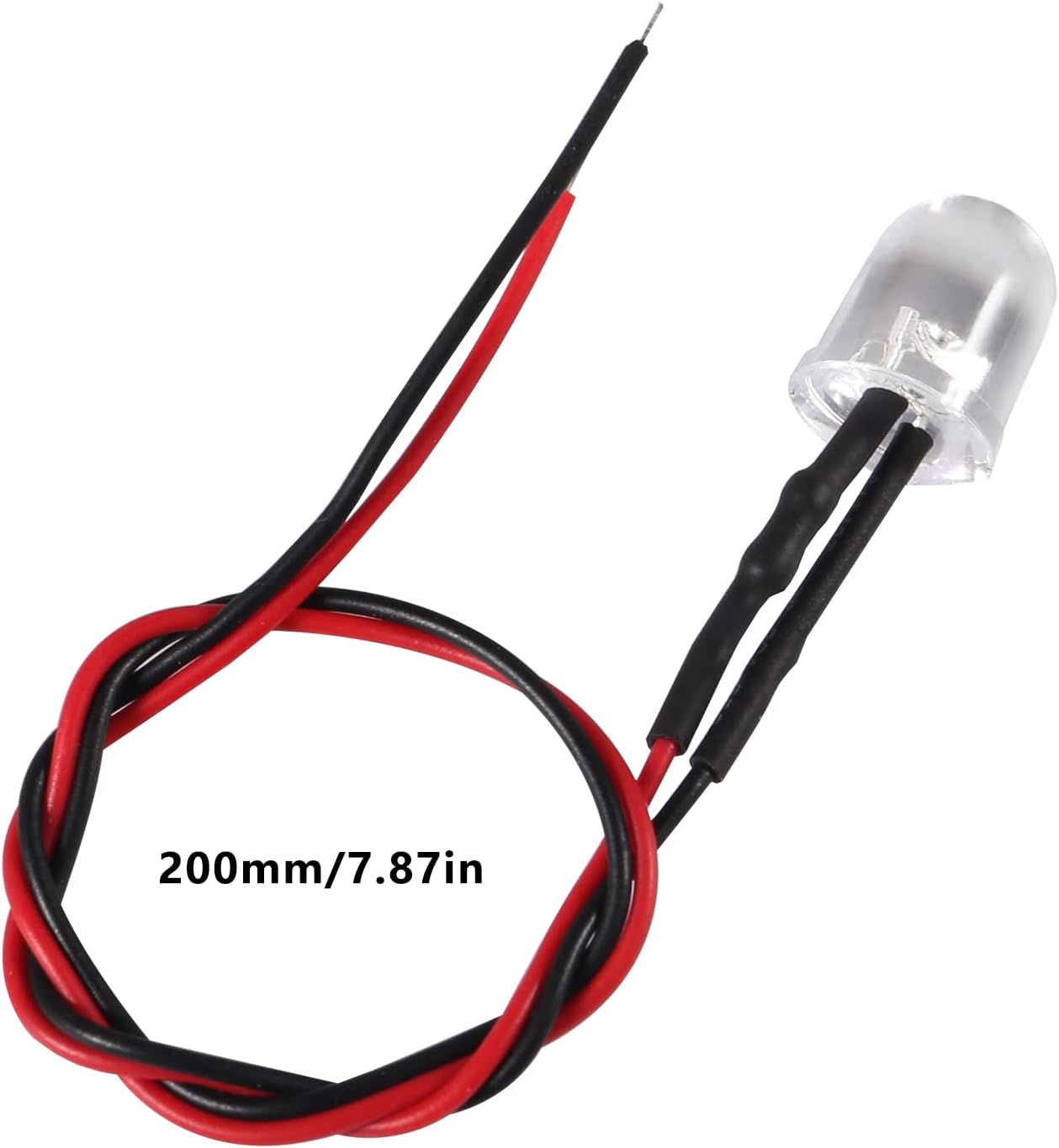 Paquete de 20 (10 blancos + 10 rojos) de 12 V RC para coche, diodos emisores de luz, faros delanteros, bombillas de 0.394 in, ultra brillante,
