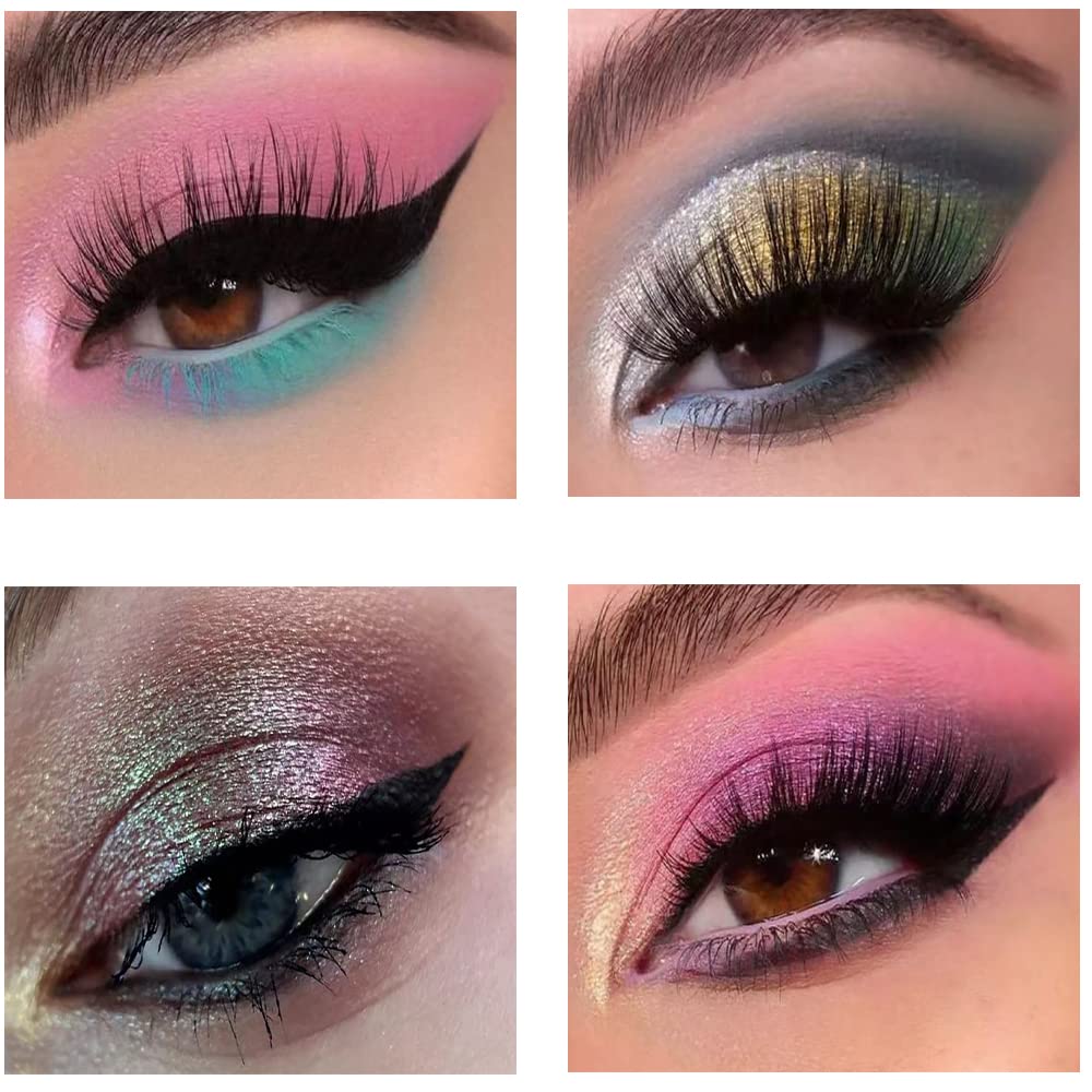 MEIBANFA Paleta de sombras de ojos de 28 colores, paleta de maquillaje de ojos, mate, brillante, duradera, impermeable, con cepillo de espejo,