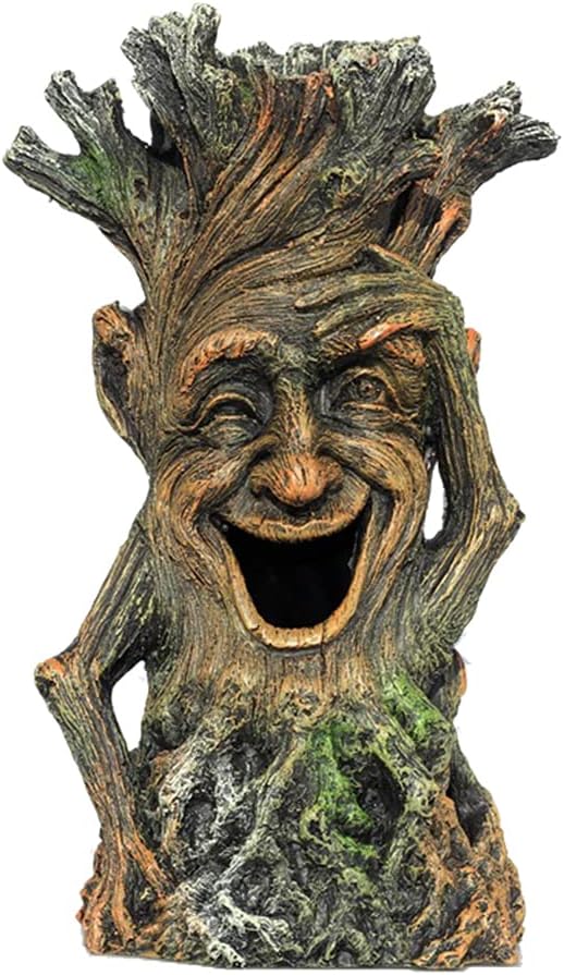 WE-POLUJ Statu – Adorno de resina, tronco de árbol, decoración de acuario, pecera, decoración para el hogar, paisajismo, manualidades para pecera,