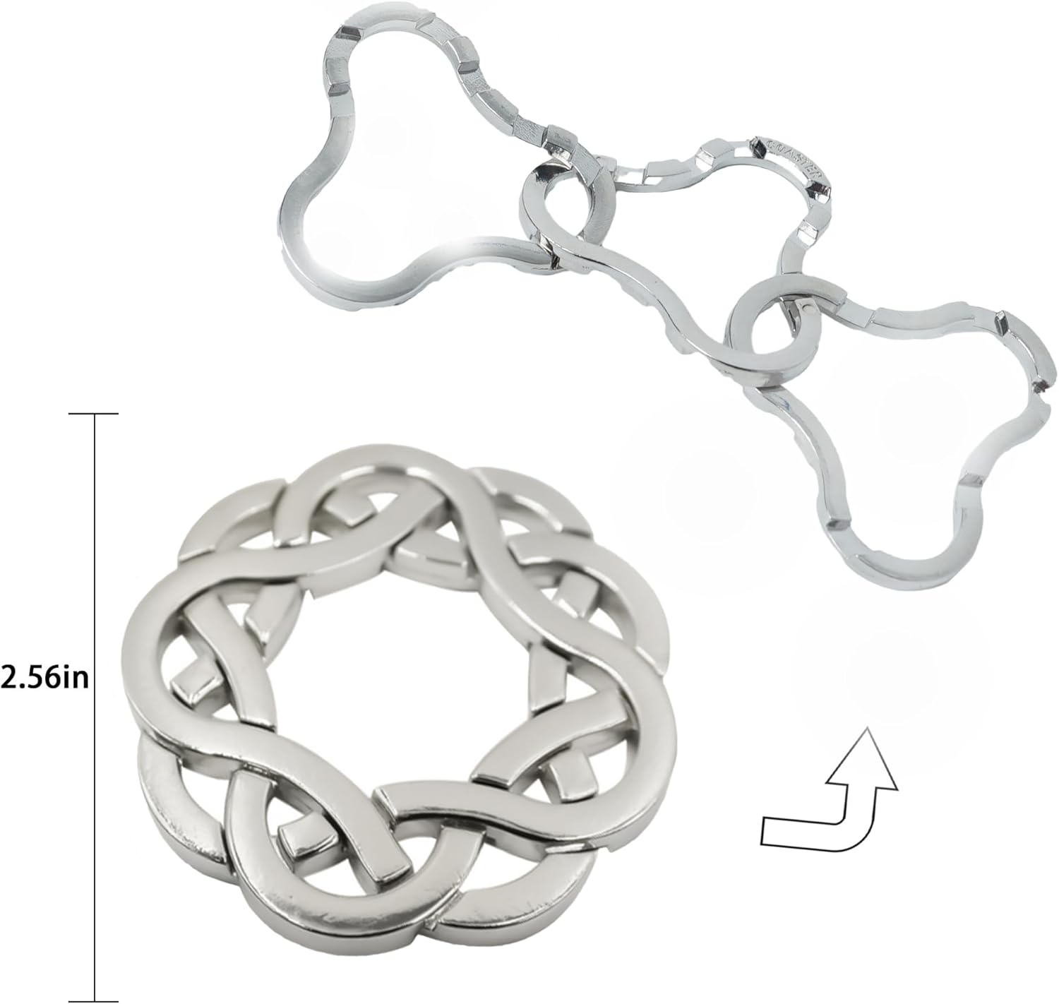 PSDVAYI Kit de rompecabezas de metal para cerebro 3D, mágico vintage, desbloqueo, rompecabezas entrelazado, prueba de lógica, desenredo, juguete