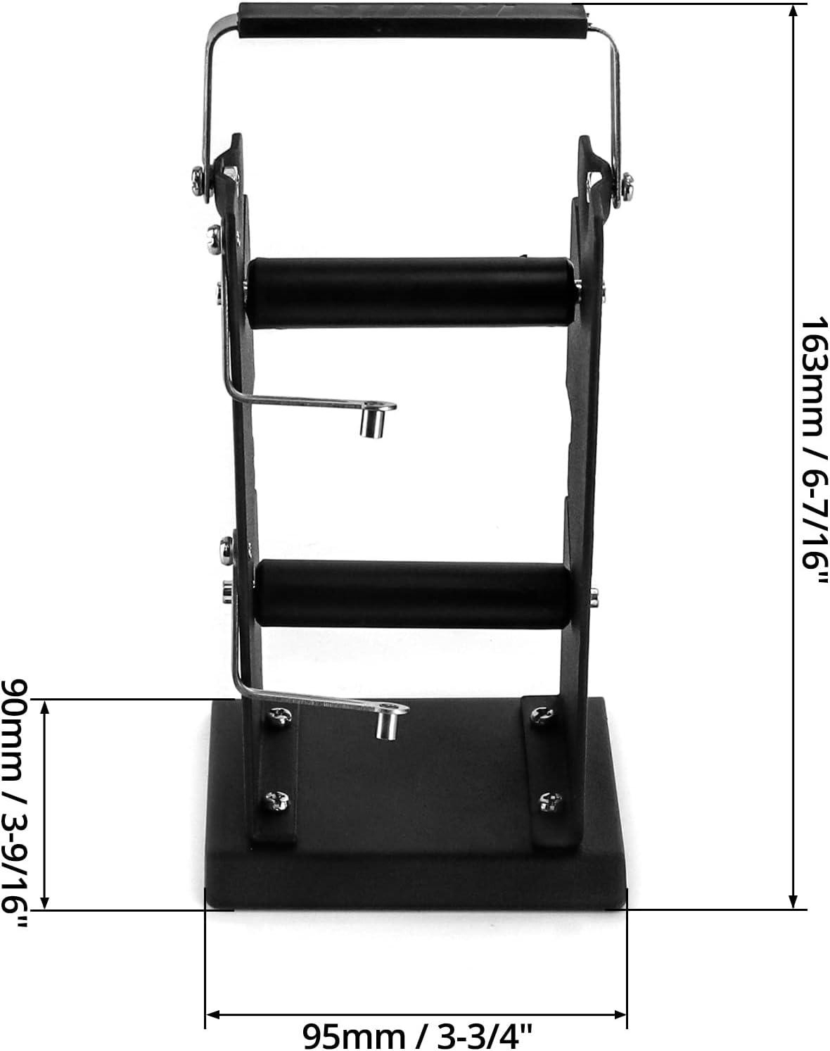 QWORK Soporte de carrete de soldadura de carrete de soldadura doble, Dispensador de carrete de soporte de rollo ajustable, Herramienta de soldadura